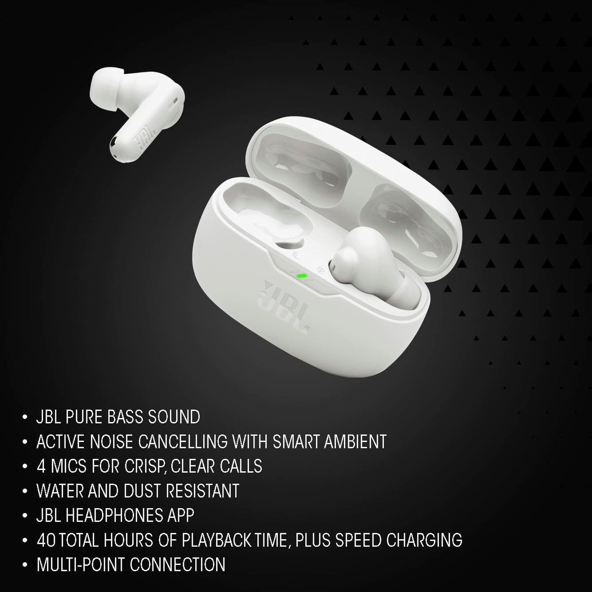 JBL Vibe Beam 2 - True Wireless Noise Cancelling Earbuds - Black