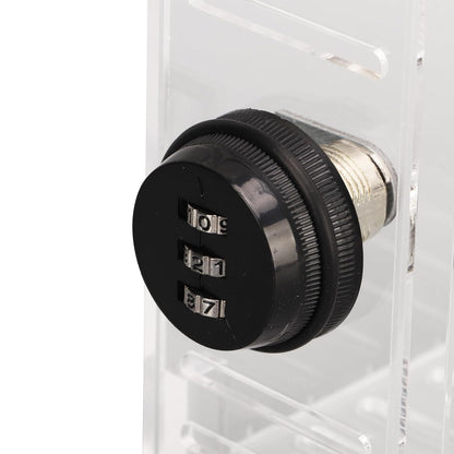 Universal Thermostat Guard Lock Box Small Clear Thermostat Cover with Combination Lock Fits Thermostats 4.92 X 3.74 X 1.97in or Smaller - PuriLite