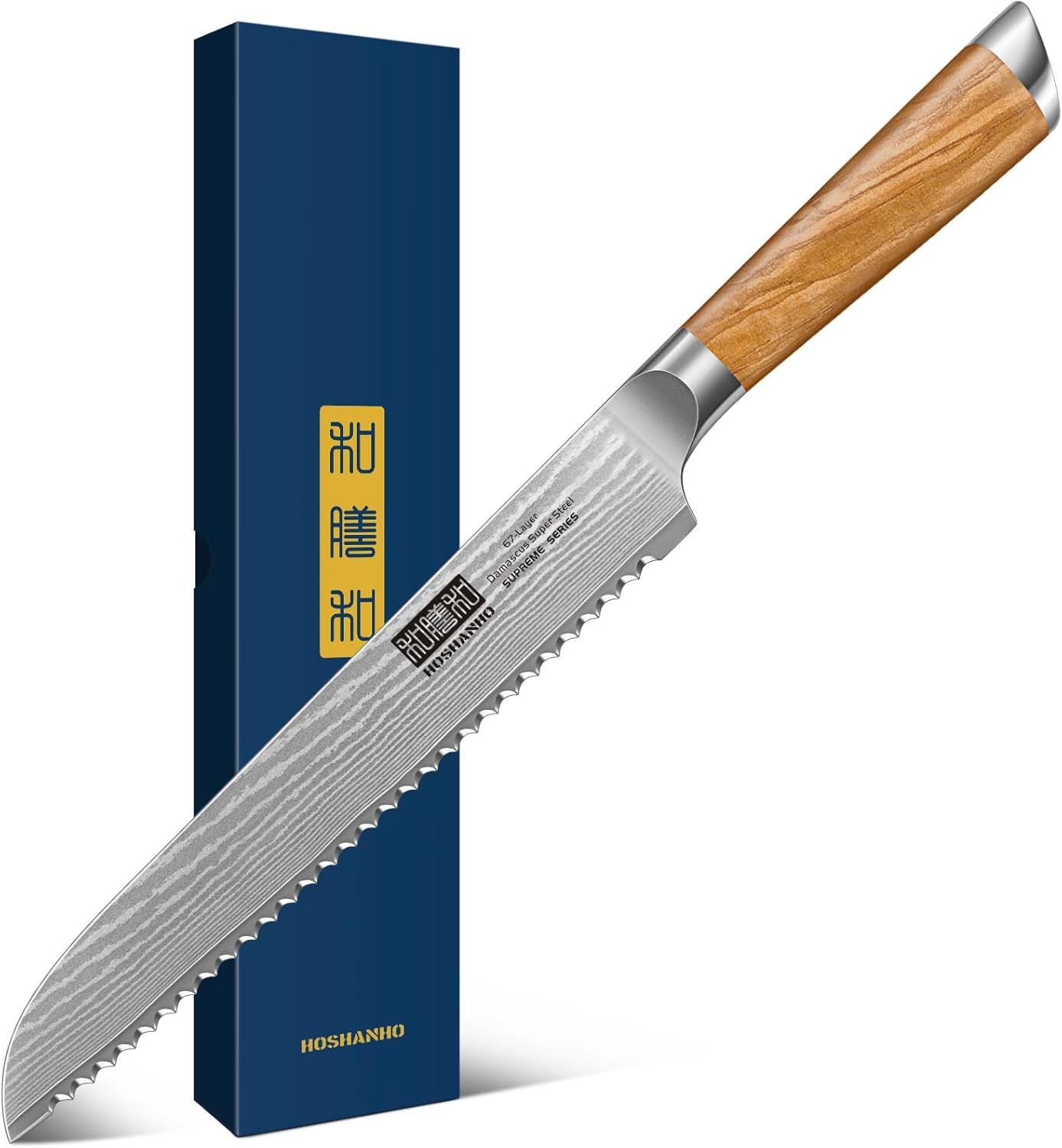 HOSHANHO Damascus Fillet Knife 7 Inch, Professional VG-10 Super Steel Boning Knife, Ultra Sharp Fish Knife with Ergonomic Handle - PuriLite
