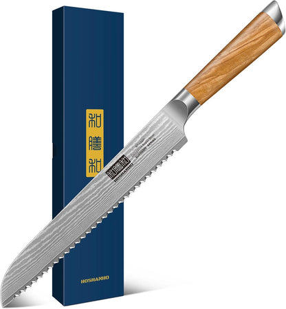 HOSHANHO Damascus Fillet Knife 7 Inch, Professional VG-10 Super Steel Boning Knife, Ultra Sharp Fish Knife with Ergonomic Handle - PuriLite