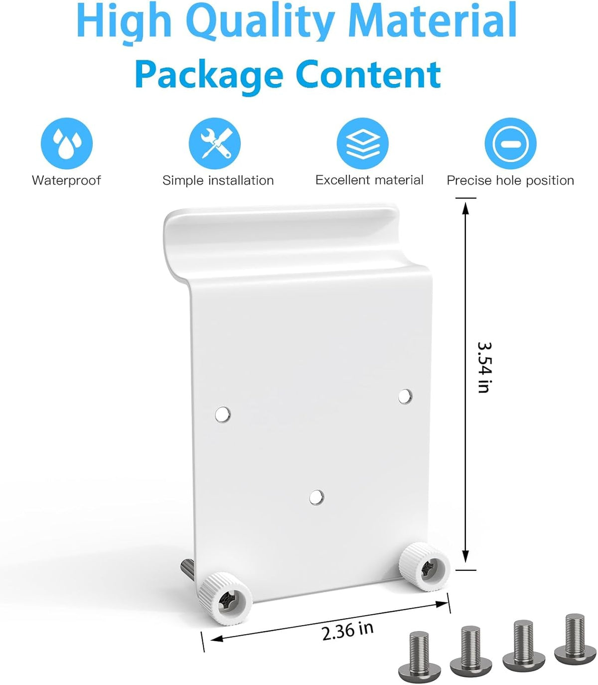 OkeMeeo No-Drill Vinyl Siding Mount for Eufy SoloCam S340, Solocam E30 and 4G LTE Cam S330(White, 1 Pack) - PuriLite