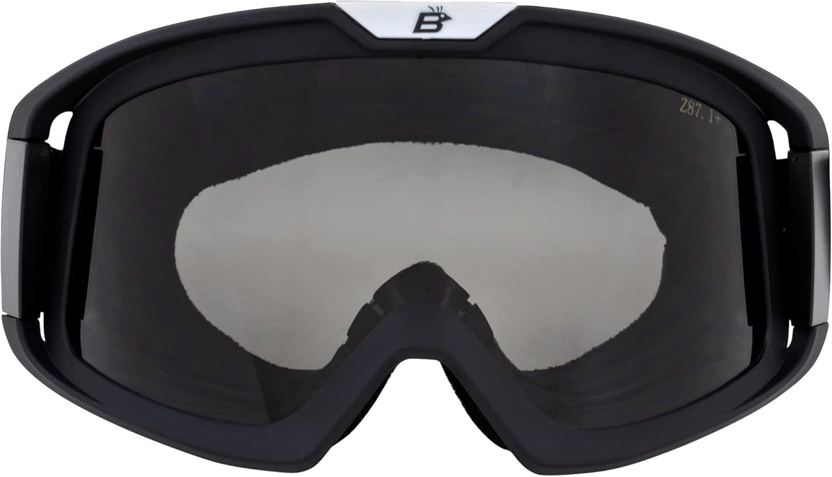 Birdz Eyewear Pelican Fitover Padded ATV Motorcycle Riding Over The Glasses (OTG) Goggles Black - PuriLite