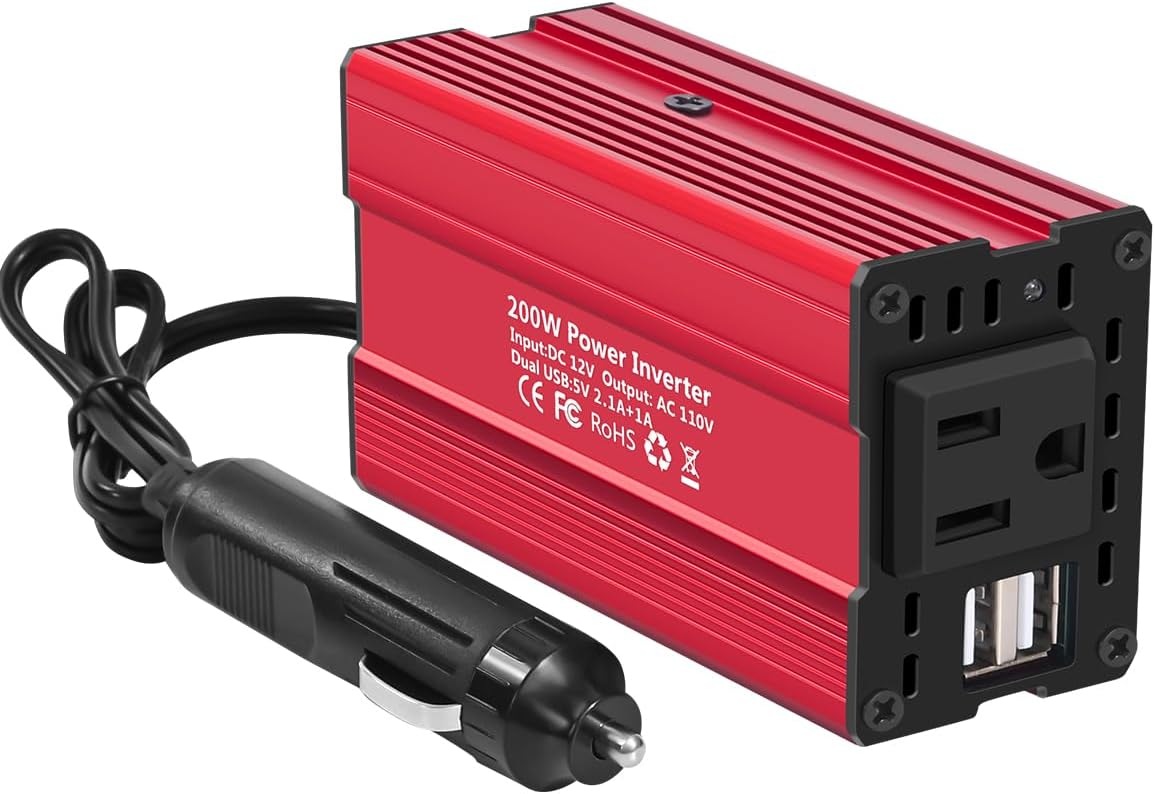 SUNWHEEL 4000W Pure Sine Wave Inverter, 12V DC to 110V/120V AC Power Inverter for RV、Microwave、Off Grid、Truck、Refrigerator、Air Conditioner with 4 AC outlets and LCD Display - PuriLite