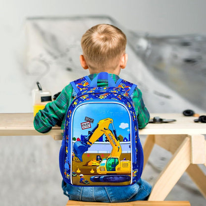 3pcs Backpack for Boys and Girls, 16” Kids Kindergarten Bookbag with Lunch Box, Cute Elementary Backpacks for Boy Girl - PuriLite
