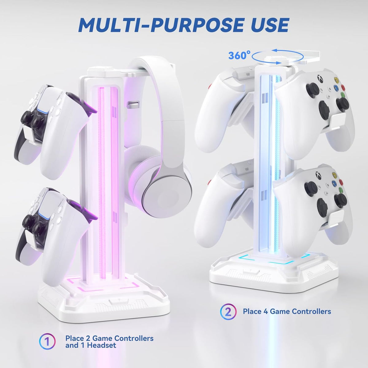 Purilite Select RGB Headphone &amp; Controller Stand - PuriLite