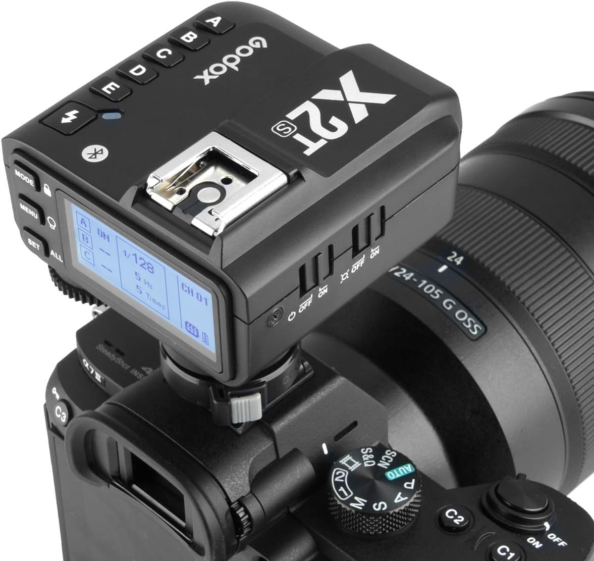 Godox X2T-S TTL Wireless Flash Trigger for Sony Bluetooth Connection Supports iOS/Android App Contoller, 1/8000s HSS, TCM Function,Relocated Control-Wheel,New AF Assist Light - PuriLite