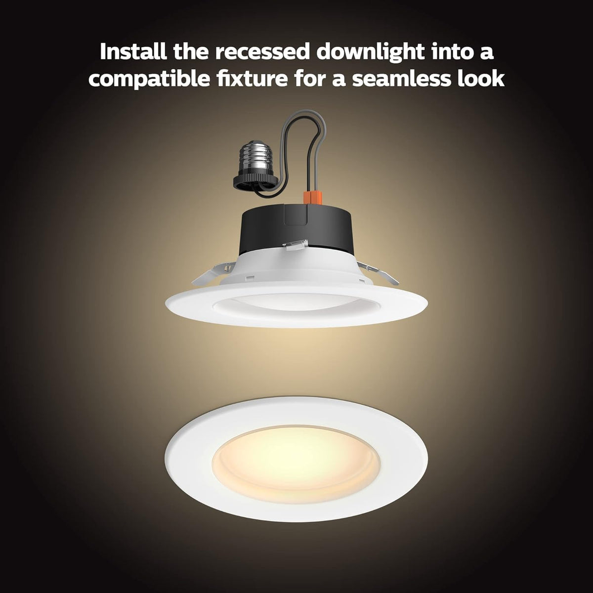 Philips Hue White & Color Ambiance 4" Smart LED Retrofit Can Downlight, Color Changing, Bluetooth & Zigbee Compatible (Hue Hub Optional), Smart Ceiling Lighting - PuriLite