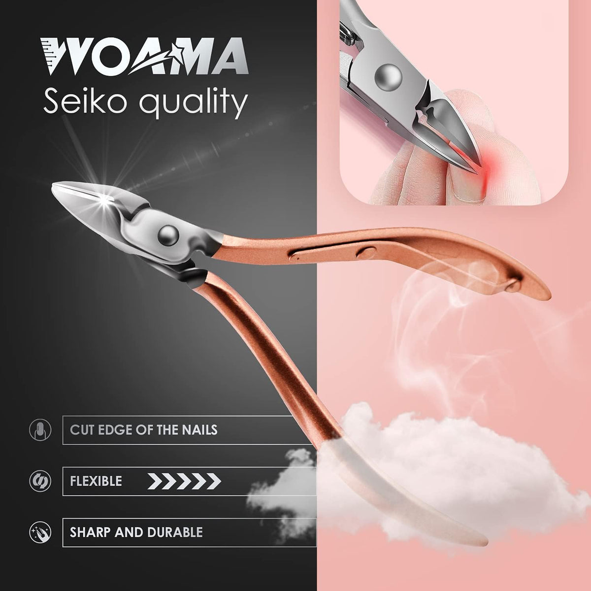 WOAMA Manicure Set 30 in 1 Nail Clipper Set Nail Kit for Women Men Stainless Steel Manicure Kit Professional with Travel Case - PuriLite