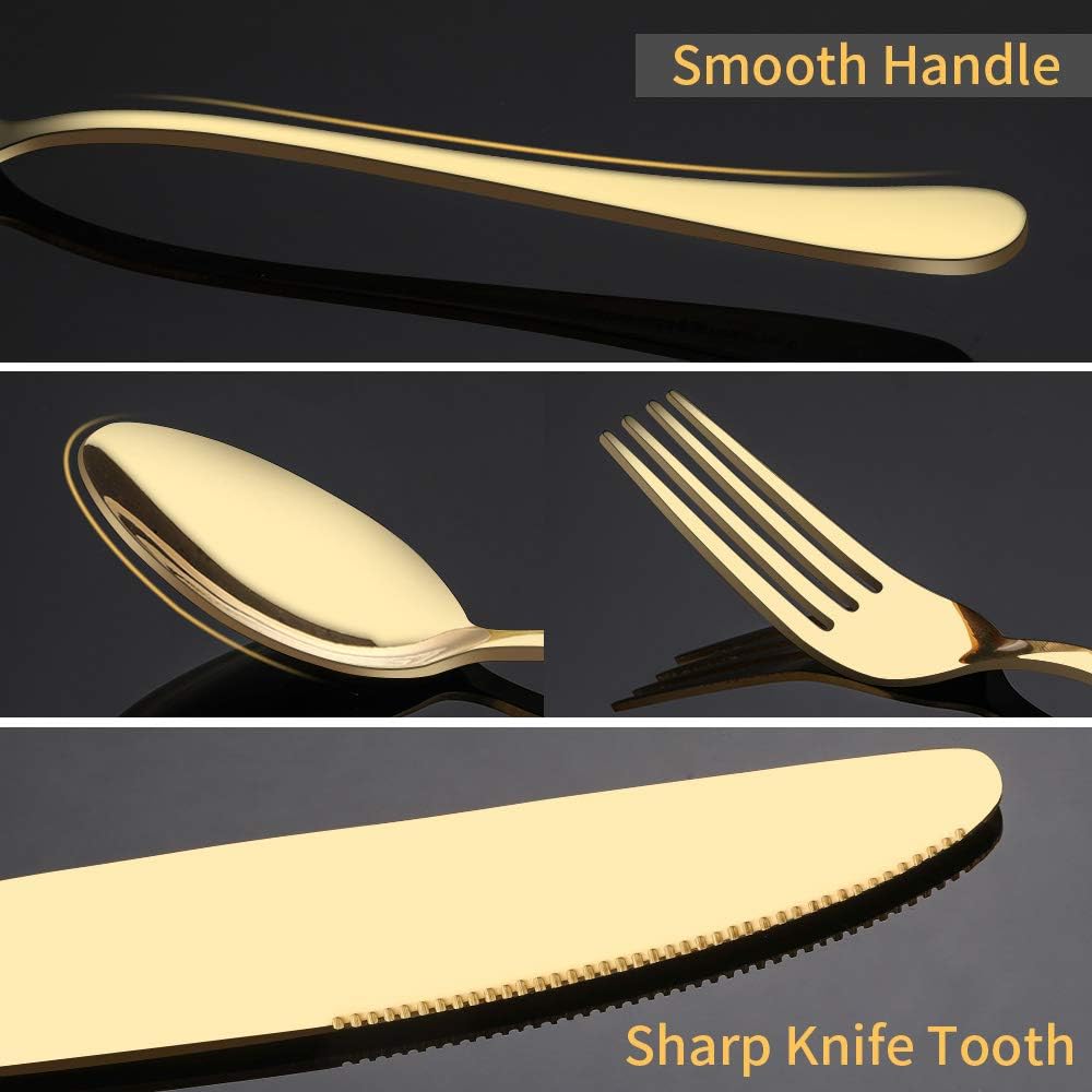 Purilite Select 20-Piece Gold Flatware Set - PuriLite