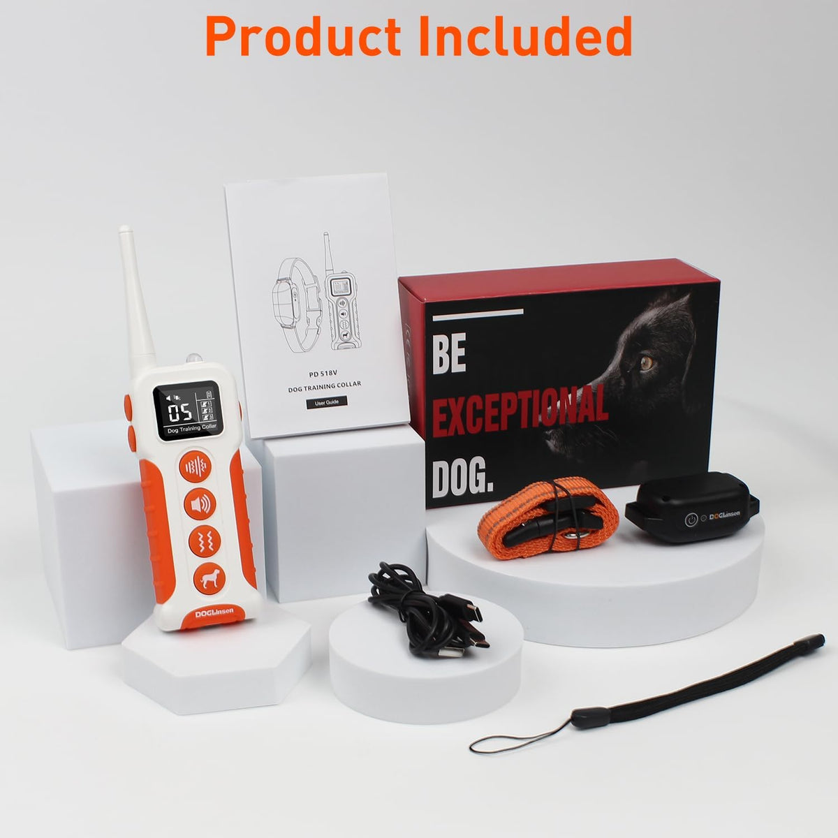 DOGLinsen No Shock Dog Training Collar with Remote 3300ft Range, Vibrating Dog Collar, Vibration Collar for Small Medium Large Dogs, 9 Style Tones and Vibration Collar - PuriLite