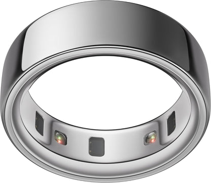 Oura Ring 4 - Silver - Size 8 - Smart Ring - Size First with Oura Ring 4 Sizing Kit - Sleep Tracking Wearable - Heart Rate - Fitness Tracker - Up to 8 Days of Battery Life - PuriLite