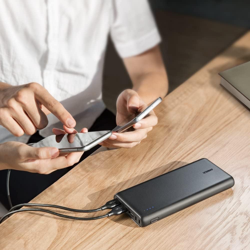 Anker Power Bank, 26,800 mAh External Battery with Dual Input Port and Double-Speed Recharging, 3 USB Ports for iPhone 15/15 Plus/15 Pro/15 Pro Max, iPad, Samsung, Android and Other Devices - PuriLite