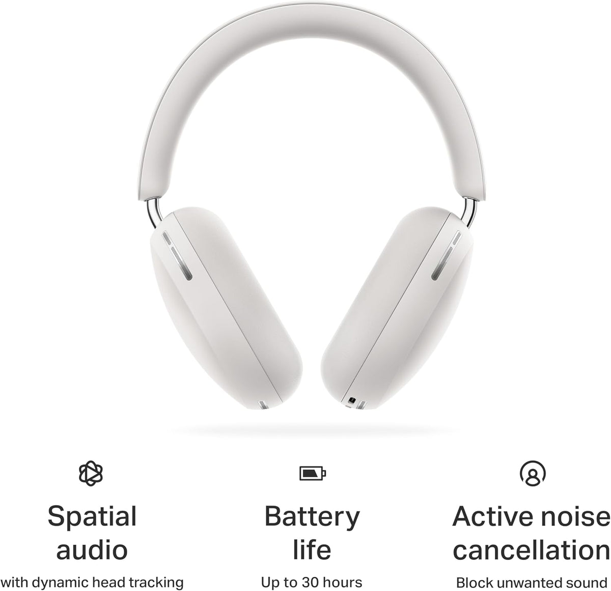 Sonos Ace - White - Wireless Over Ear Headphones with Noise Cancellation - PuriLite