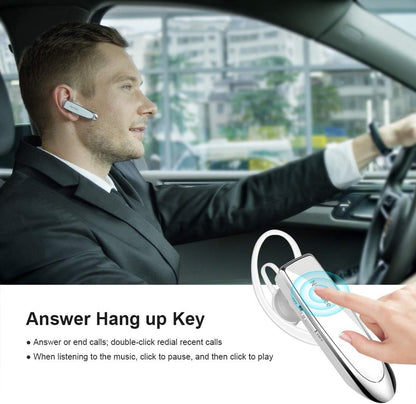 Bluetooth Headset New Bee 24Hrs V5.0 Bluetooth Earpiece Wireless Handsfree Driving Headset with Noise Canceling Mic Headset Case for iPhone Samsung Android Mobile Cell Phone Tablets Office - PuriLite
