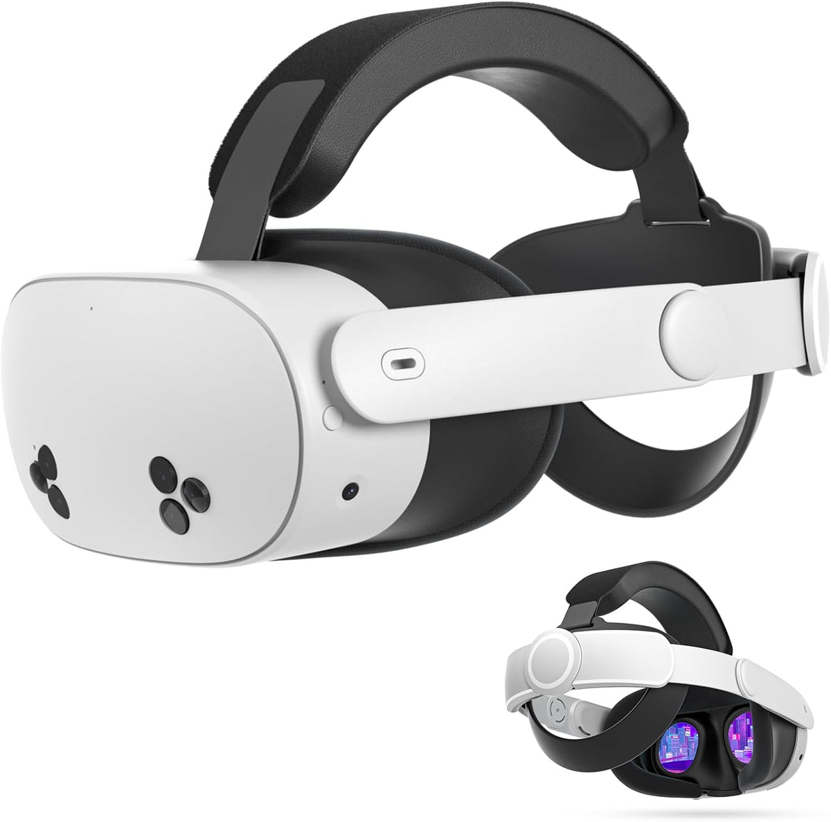 Maecker vr Headstrap Compatible for Meta Quest 3S for Meta Quest 3 Head Strap for Oculus Quest 3S/3 Accessories Comfortable Stable Elite Strap Replacement - PuriLite
