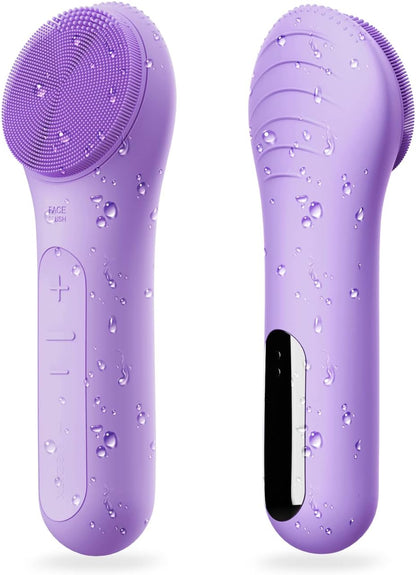 Några Coola Facial Cleansing Brush, Waterproof Electric Face Cleansing Brush Device for Deep Cleaning|Gentle Exfoliating|Massaging,Rechargeable Silicone Skin Wash Machine with Magnet Charger - PuriLite