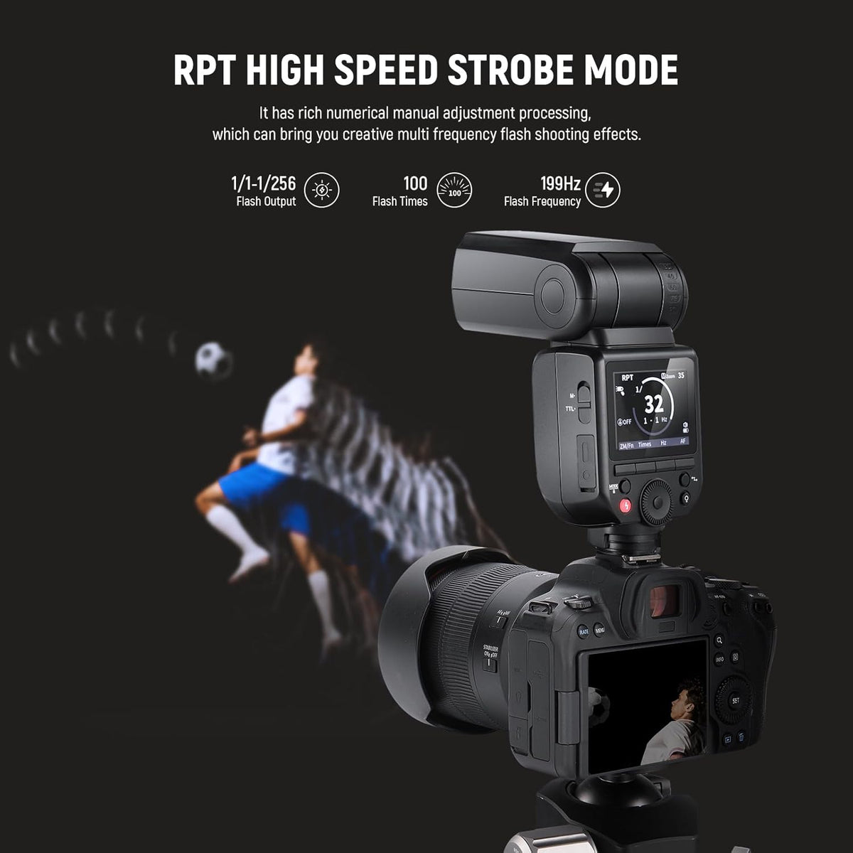 NEEWER Z880-C 2.4G 76Ws TTL Camera Flash Speedlite Compatible with Canon, Upgraded UI, Adjustable Modeling Lamp, TTL/M Quick Switch TCM Key, 1/8000s HSS 7.4V/2600mAh Battery 480 Full Power Flash - PuriLite
