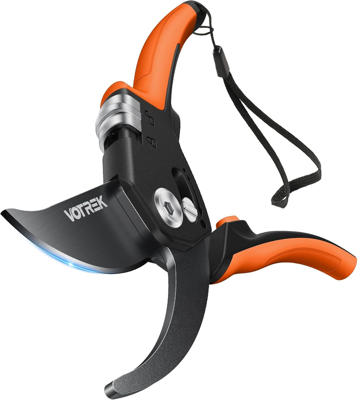 VOTREK Pruning Shears - 8.5" Heavy Duty Bypass Pruners for Gardening with Built-in Spring & SK5 Steel Blades - Ergonomic Adjustable Handle for All Hand Sizes, Garden Clipper Plant Scissors for Branch - PuriLite