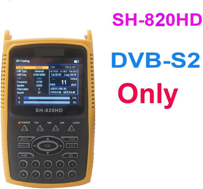 SH-820HD 3.5inch Combo Satfinder Satellite Finder Meter H.265 HEVC DVB-S/S2/T/T2/C/CCTV HD Digital Signal Finder Meter(S2) - PuriLite