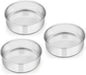 6 Inch Cake Pan Set of 3, E-far Stainless Steel Round Smash Cake Baking Pans, Non-Toxic & Healthy, Mirror Finish & Dishwasher Safe - PuriLite