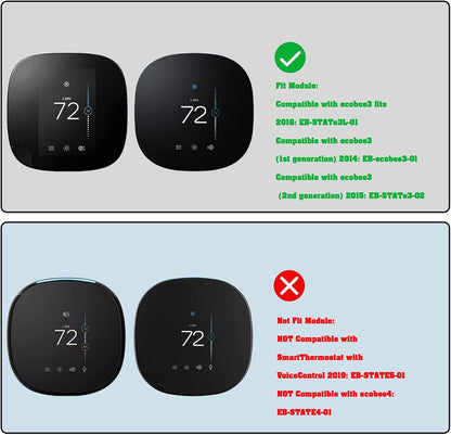 LT Easiyl Wall Plate Soft Silicone Wall Bracket Compatible with Ecobee3 Lite Compatible with Ecobee3 Smart Thermostat for Wall Plate Trim Wall Coverage - PuriLite