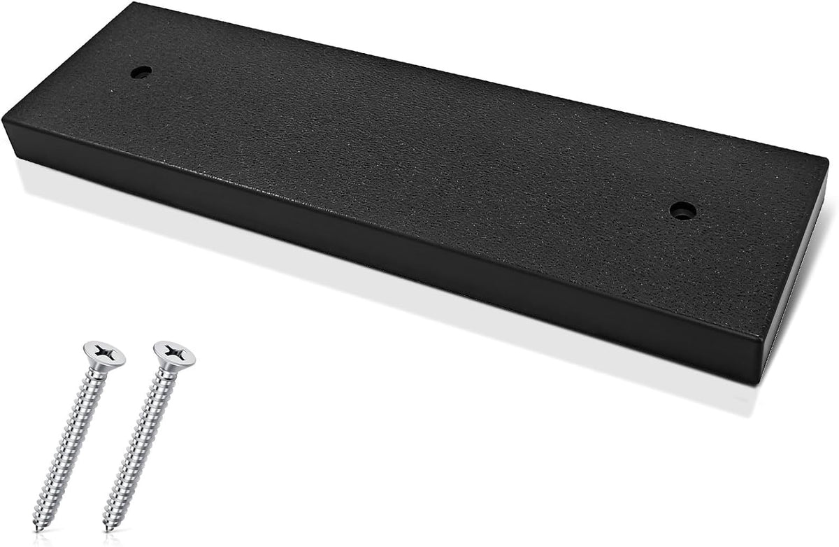 Transducer Mounting Board, Boat Transom Mounting Plate for Fish Finders & Transducers, 12" X 3.5" X 3/4", Transducer Mount Block Hardware Kit, Universal, Marine-Grade, Black, 1 Pack - PuriLite