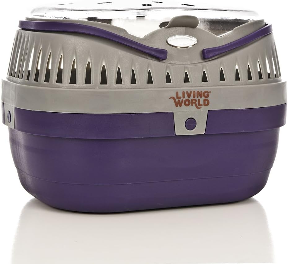 Living World 60888 Pet Carrier, Red/Grey, Large - PuriLite