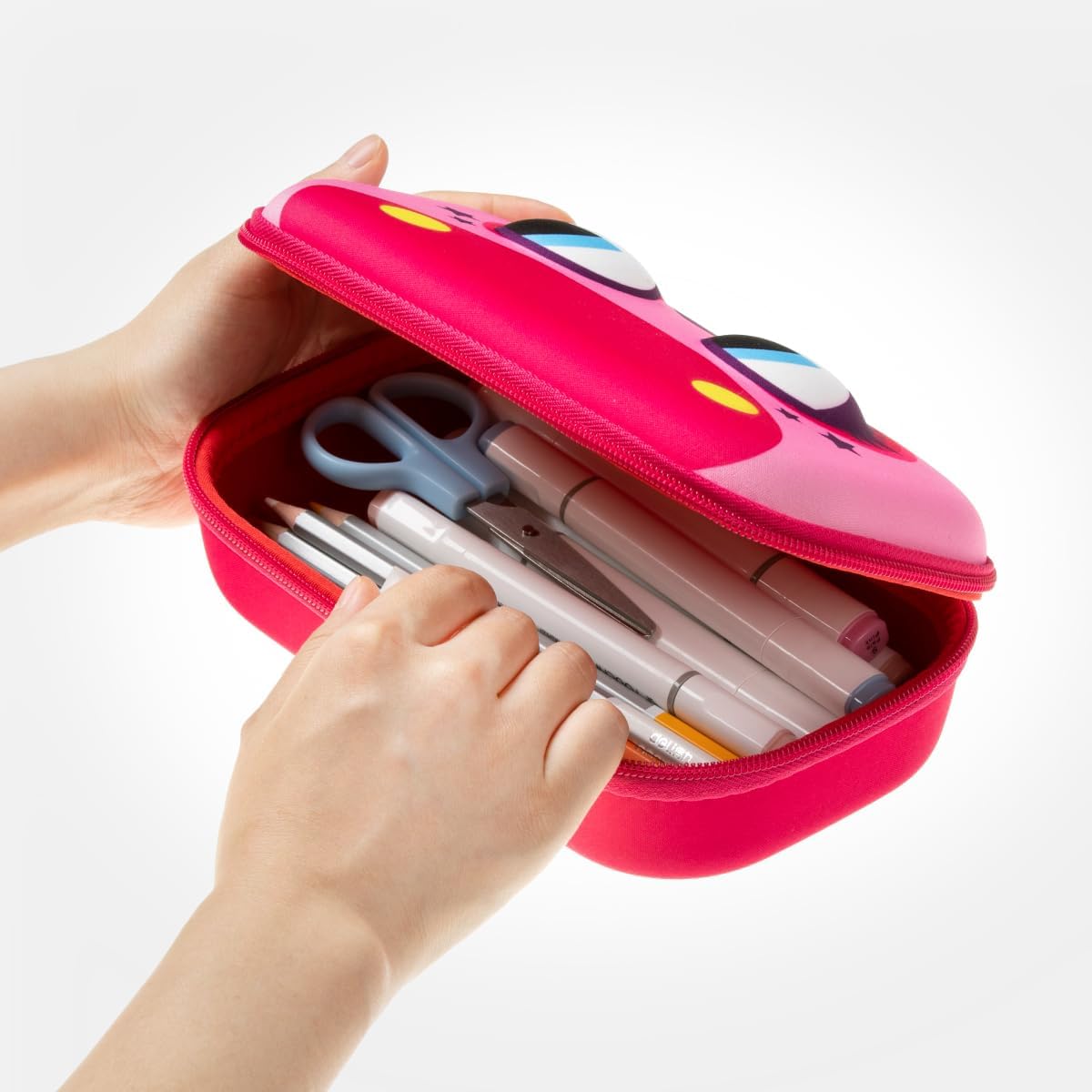 ZIPIT Beast Pencil Box for Kids | Pencil Case for School | Organizer Pencil Bag | Large Capacity Pencil Pouch (Red) - PuriLite