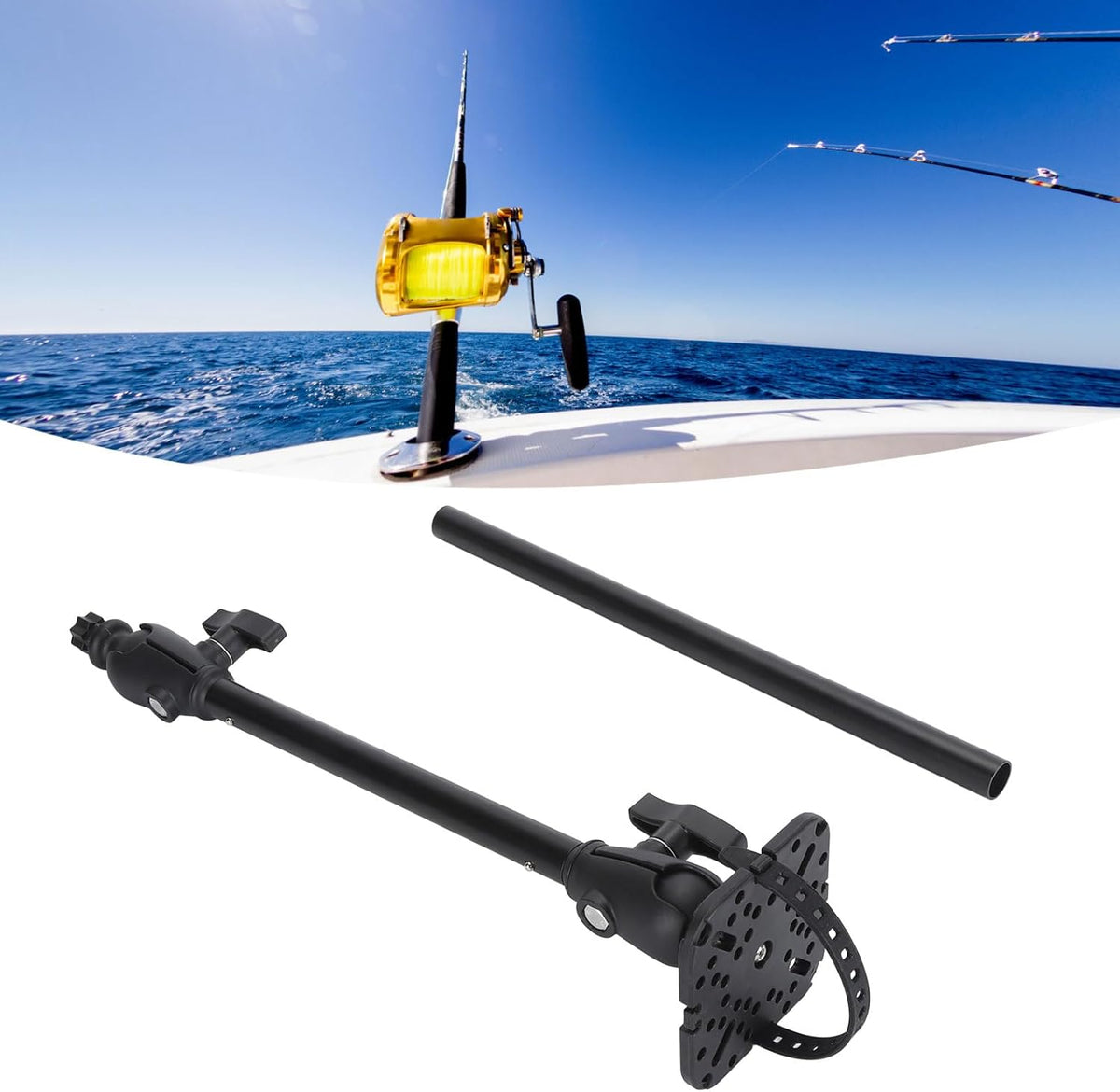 Universal Fish Finder Mounting Bracket, Dual 360 Degree Swivel Ball Mount Stand for Garmin, - PuriLite