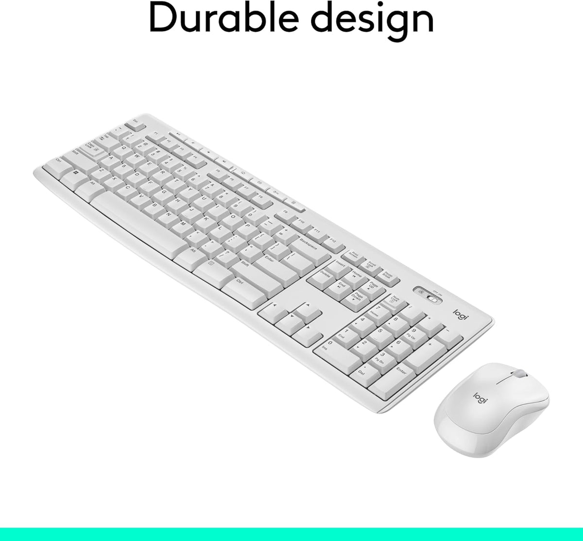 Logitech MK295 Wireless Mouse & Keyboard Combo with SilentTouch Technology, Full Numpad, Advanced Optical Tracking, Lag-Free Wireless, 90% Less Noise - Graphite - PuriLite