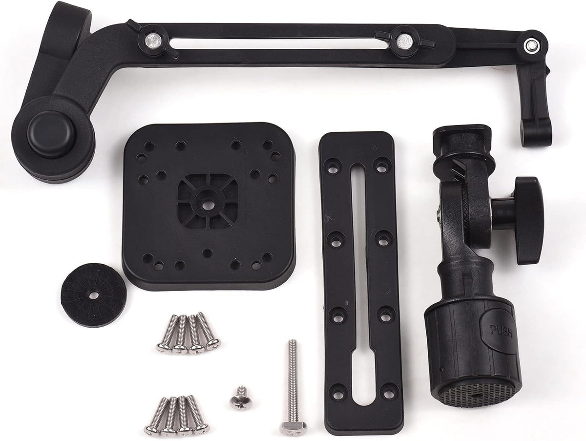 HUNYA Kayak Fish Finder Mounting Plate Kayak Boat Transducer Mounting Arm Fish Finder Mount Base Adapter - PuriLite