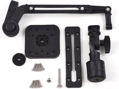 HUNYA Kayak Fish Finder Mounting Plate Kayak Boat Transducer Mounting Arm Fish Finder Mount Base Adapter - PuriLite