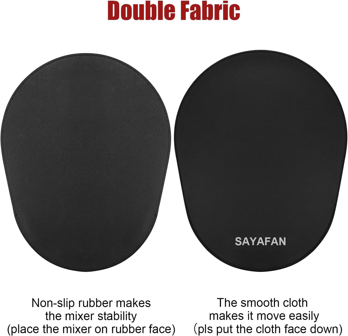 SAYAFAN Stand Mixer Slider Mat, Mixer Mover Sliding Mat for KitchenAid Professional 5/6/7/8 Qt Bowl-Lift Stand Mixer (for Bowl-Lift 5-8Qt, Black) - PuriLite