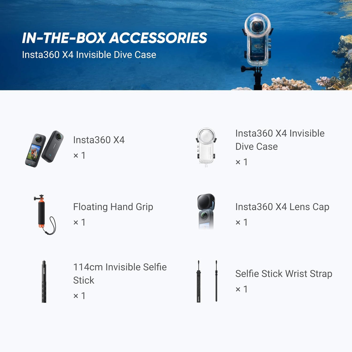 Insta360 X4 Standard Bundle - Waterproof 8K 360 Action Camera, 4K Wide-Angle Video, Invisible Selfie Stick Effect, Removable Lens Guards, 135 Min Battery Life, AI Editing, Stabilization - PuriLite