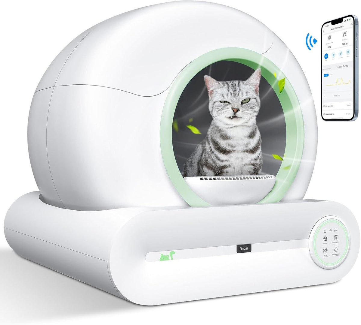 Self Cleaning Cat Litter Box – NBBX 2025 Upgraded Smart Odor-Control Robot with APP & Touch Panel | 65L Capacity, Auto Waste Removal & Deodorization | Ultra-Quiet Low Entry Box for Multiple Cats - PuriLite