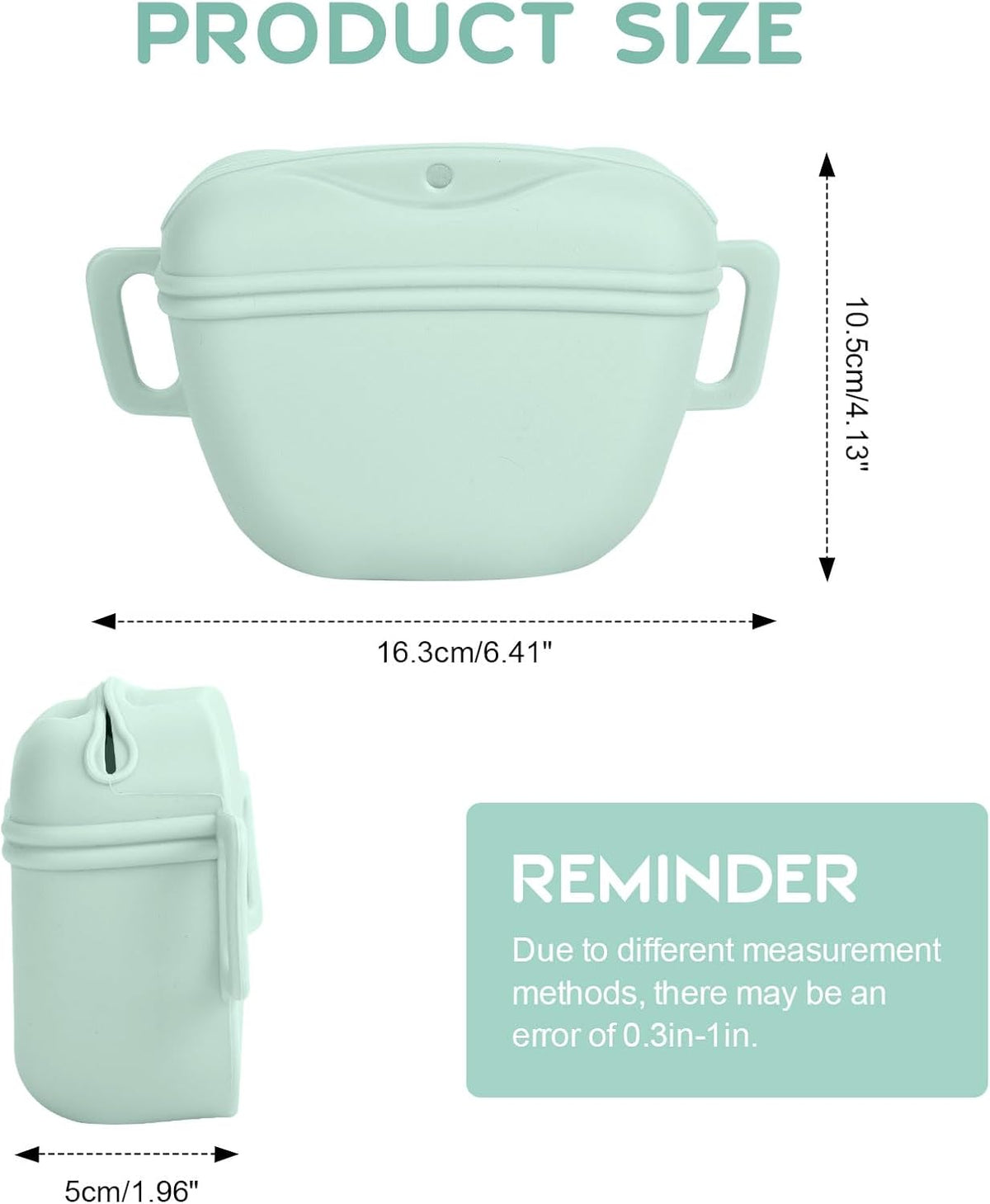 Dog Treat Pouch for Training, Silicone Magnetic Closure Dog Treat Bag Portable Treat Pouch with Belt, Waterproof Small Treat Bag for Dog Training, Dog Walking (Cyan) - PuriLite