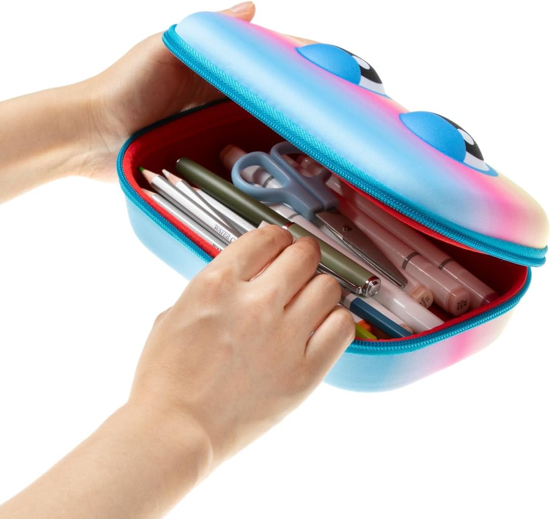 ZIPIT Beast Pencil Box for Kids | Pencil Case for School | Organizer Pencil Bag | Large Capacity Pencil Pouch (Red) - PuriLite