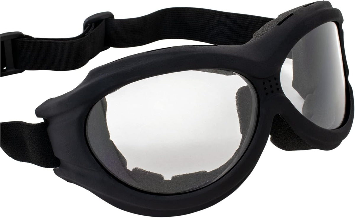 Birdz Eyewear - The Buzzard - Padded Motorcycle Riding Goggle Fits Over Glasses - PuriLite
