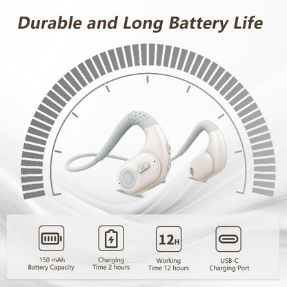 BANIGIPA Bluetooth Headset with Removable Microphone, Noise Cancelling Wireless Headset for Phones Laptop Computer PC, Open Ear Headphones for Office Meeting Running Cycling Driving Working-12 Hrs - PuriLite