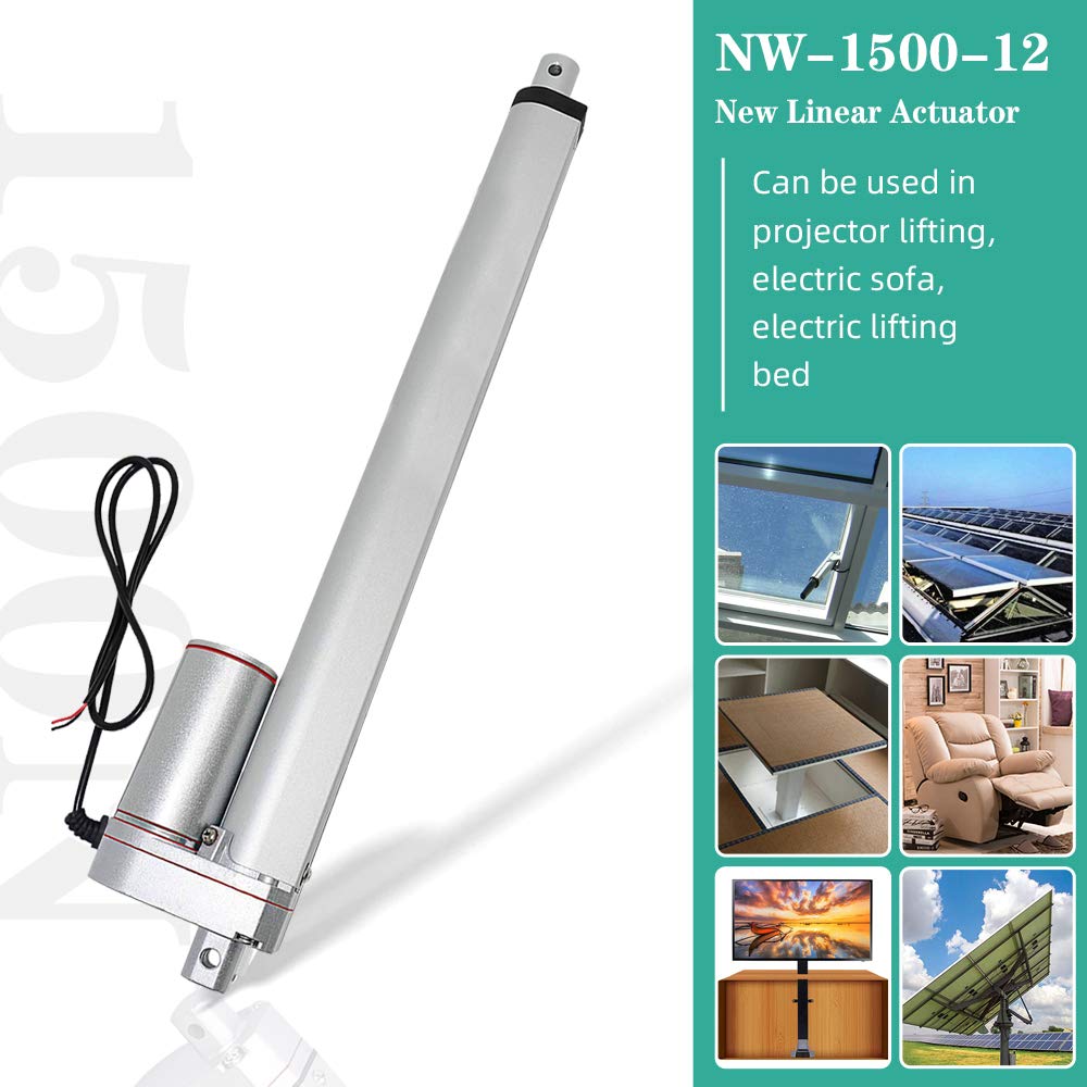 ECO-WORTHY Heavy Duty 330lbs Solar Tracker Linear Actuator Multi-Function (12V, 14") - PuriLite