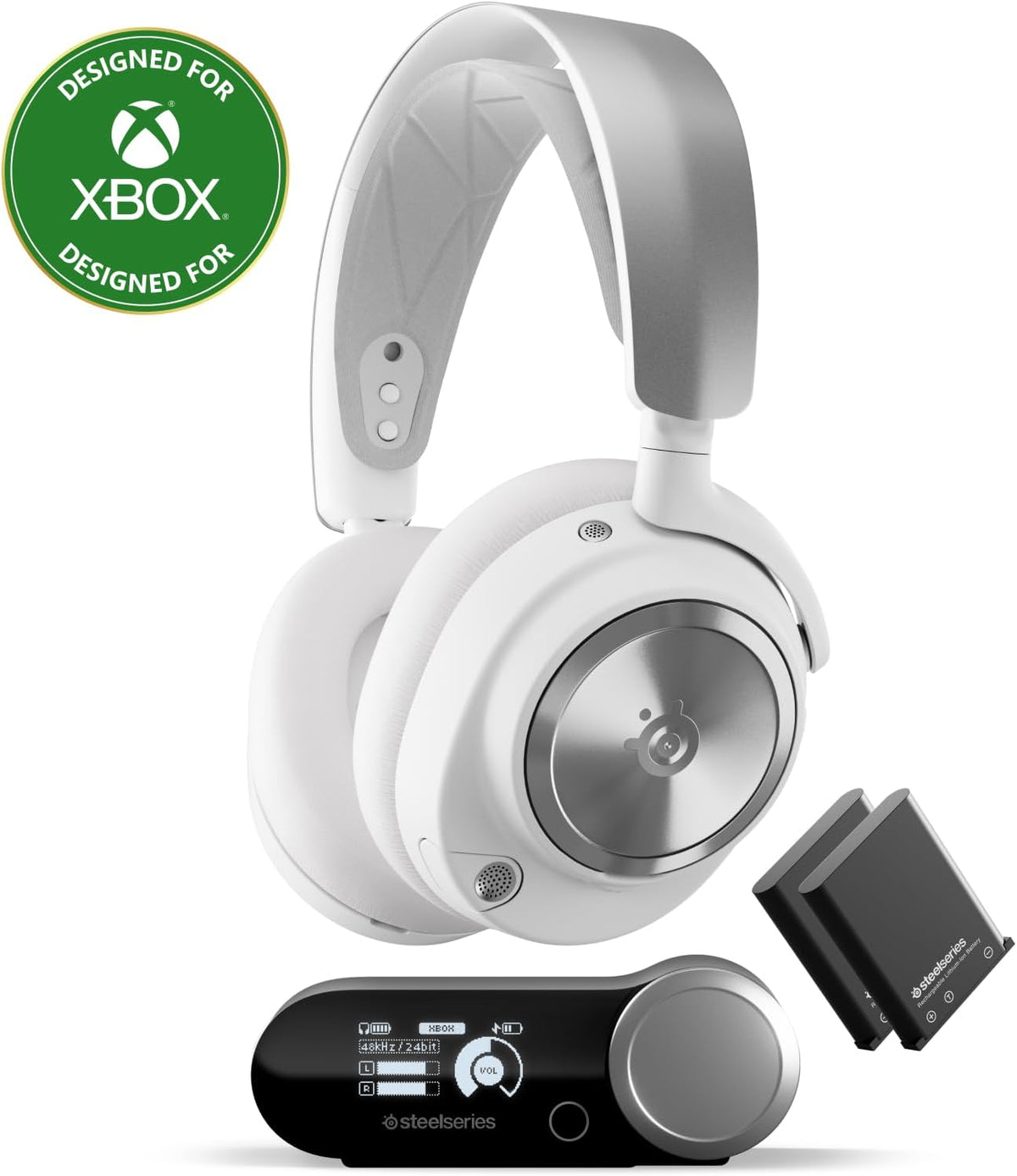 NEW SteelSeries Arctis Nova Pro Wireless Multi-System Gaming Headset - Premium Hi-Fi Drivers - Active Noise Cancellation - Infinity Power System - ClearCast Gen 2 Mic - PC, PS5/PS4, Switch, Mobile - PuriLite