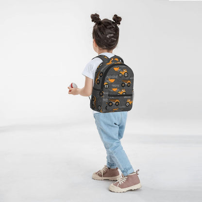 Toddler Backpack Construction Truck Tractor Kid Backpack for Boys Waterproof Bookbag Kindergarten Preschool sac a dos enfant - PuriLite