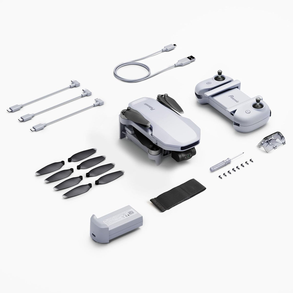Potensic ATOM 3-Axis Gimbal 4K GPS Drone, Under 249g, 96 Mins Flight, Max 6KM Transmission, Visual Tracking, 4K/30FPS QuickShots, Lightweight for Adults and Beginners, Fly More Combo - PuriLite