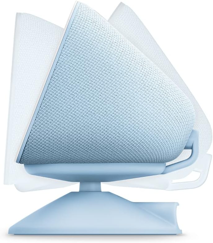 Echo Show 5 (3rd Gen) Adjustable Stand with USB-C Charging Port | Glacier - PuriLite