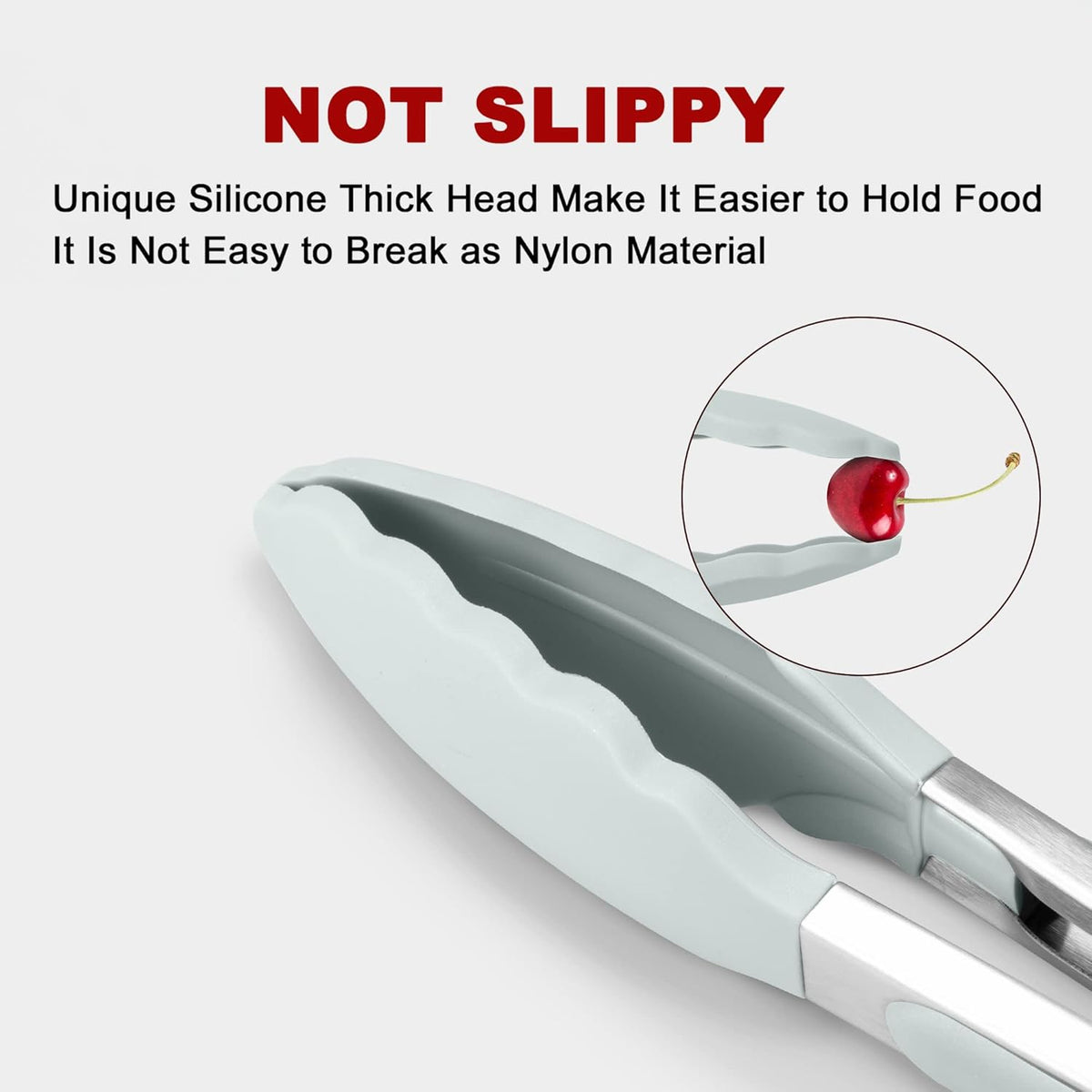 Purilite Select Silicone &amp; Stainless Steel Kitchen Tongs - PuriLite