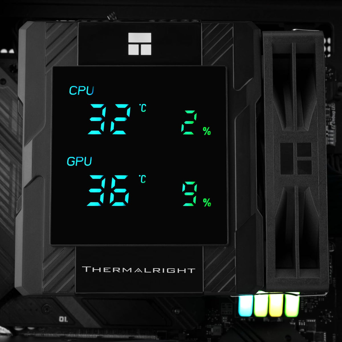 Thermalright Peerless Assassin 120 Digital ARGB Black CPU Air Cooler, Digital Screen Top Cover,6 Heatpipes Computer CPU Cooler, for AM4/AM5,Intel LGA1700/1851/1150/1151/1200,PC Cooler-Black ARGB - PuriLite