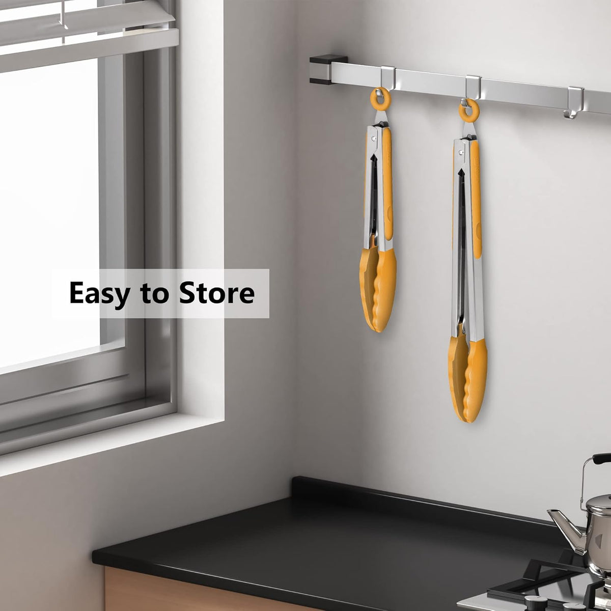 Purilite Select Silicone &amp; Stainless Steel Kitchen Tongs - PuriLite