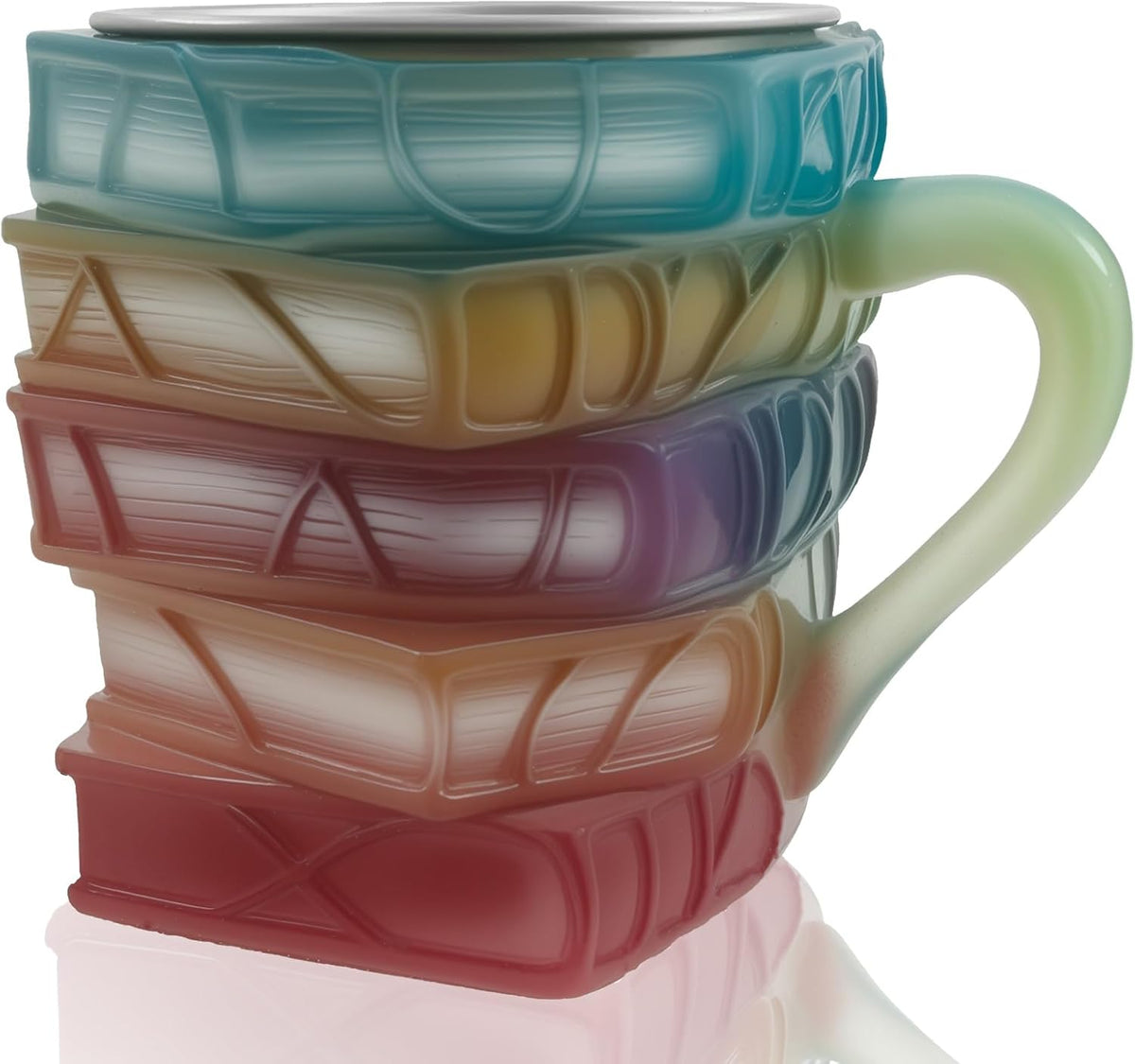 Purilite Select Hand-Painted Glass Book Mug - PuriLite