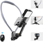 Upgraded Neck Phone Holder with Anti-Shake Strap & Fill Light - 65cm Adjustable POV/Vlog Phone Mount w/Bluetooth Remote for Hands-Free Recording – Compatible with iPhone, Samsung - PuriLite