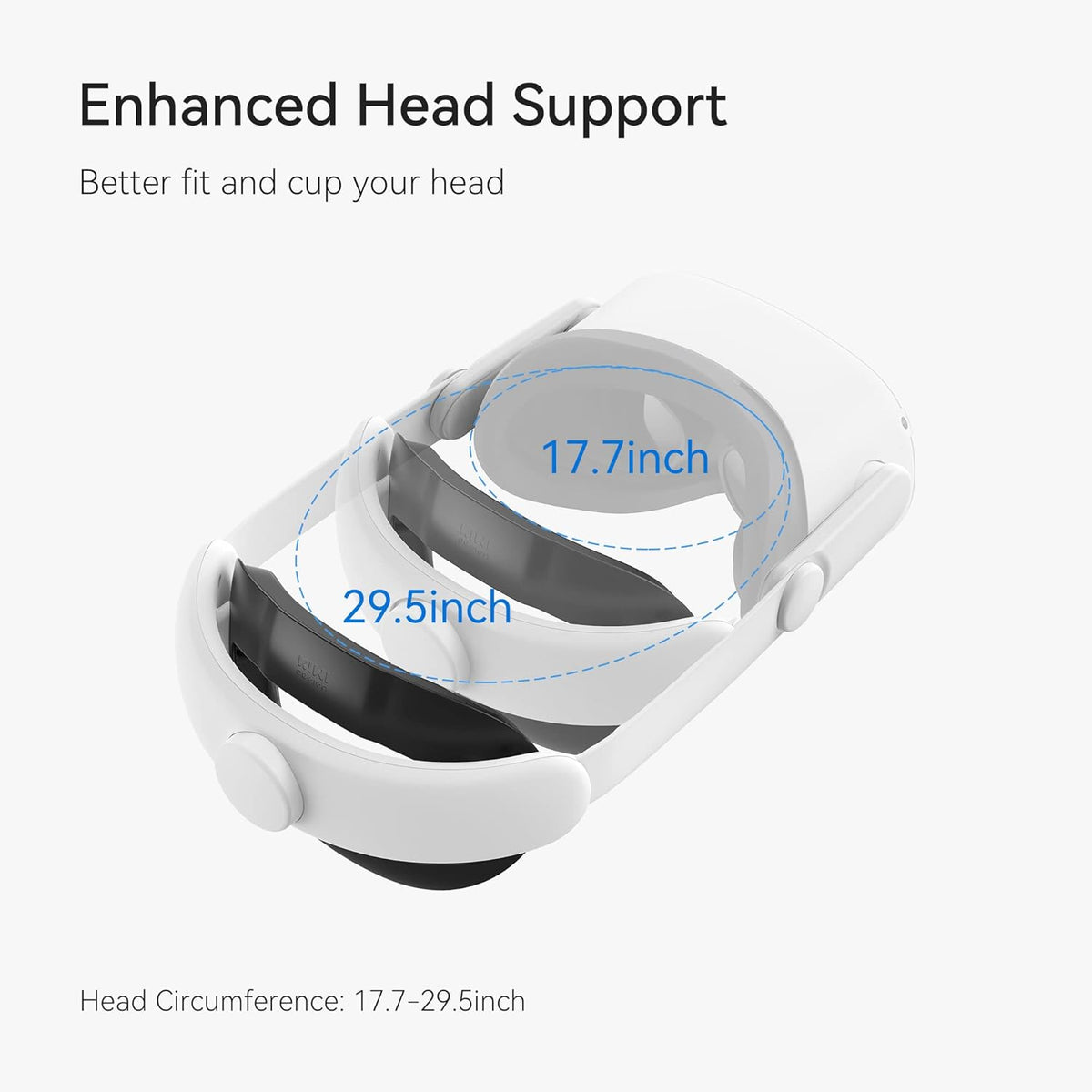 KIWI design Comfort Head Strap Compatible with Quest 2 Elite Strap for Enhanced Support Release Face Pressure - PuriLite